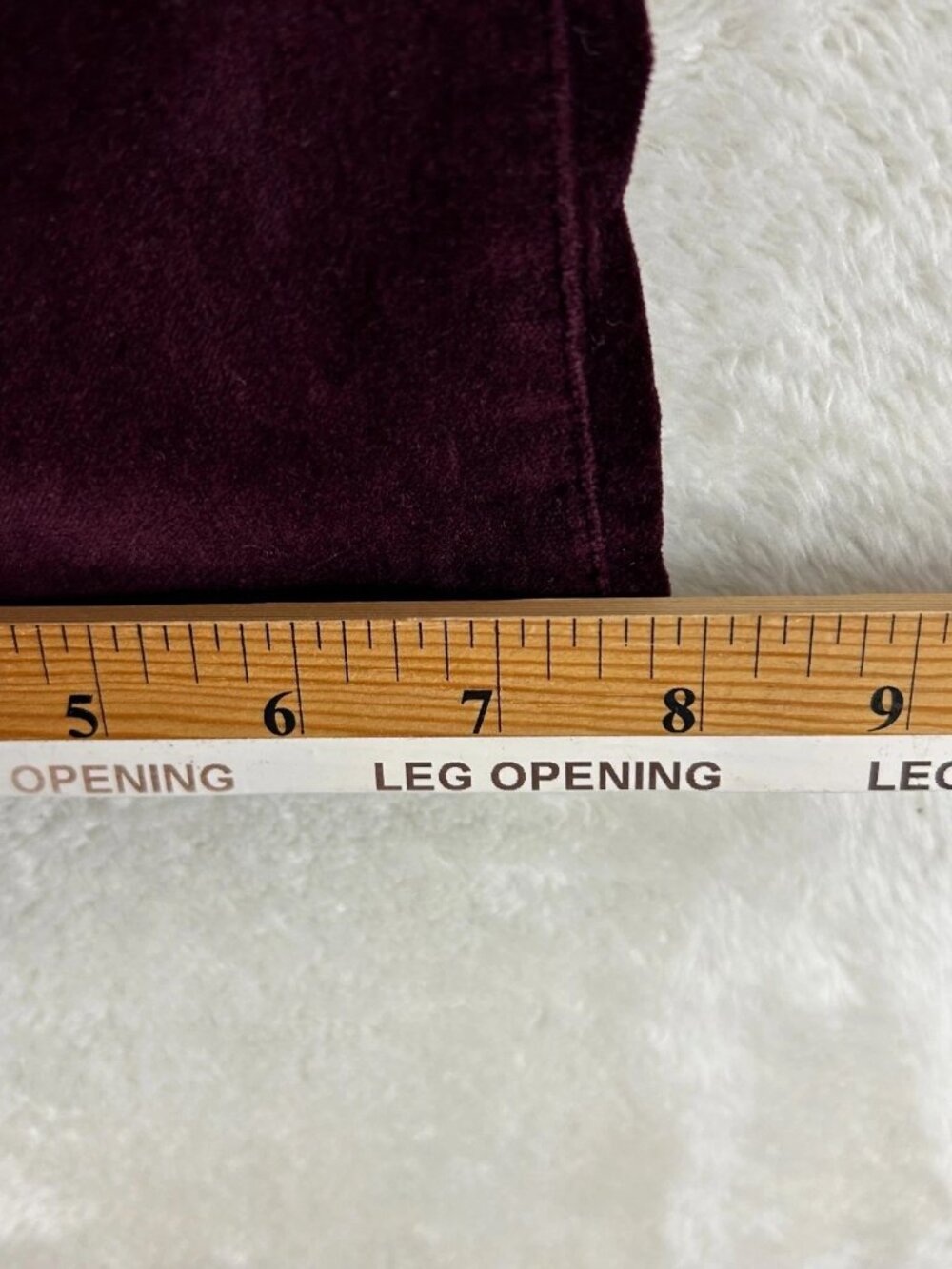 Lauren Ralph Lauren Trouser Pants Womens 8P Burgundy Velvet Comfort Straight Leg - Picture 11 of 12
